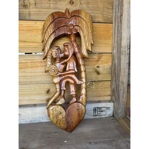 Vintage Handcarved Island Couple Jamaican Decor Jamaican Beach Decor‎